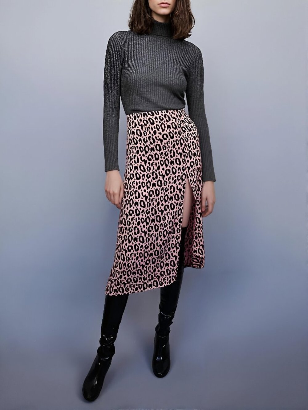 Maje Jipanta Leopard-Print Midi Skirt